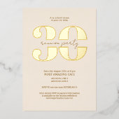 Klassische 30-jährige Wiedersehen mit minimalistis Folieneinladung (Vorderseite)