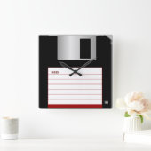 Klassische 3,5" Diskettenlaufwerk-Square-Uhr Quadratische Wanduhr (Zuhause)