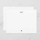 Klassische 3 Anfangsmonogramm mit einem kleinen He Mitteilungskarte (Vorne/Hinten)