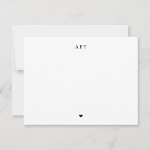 Klassische 3 Anfangsmonogramm mit einem kleinen He Mitteilungskarte