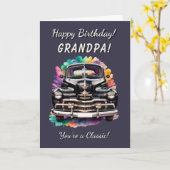 Klassische 40er Jahre Auto Opa Sie sind ein klassi Karte (Gelbe Blume)