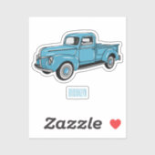 Klassische Abbildung des Cartoon eines LKW Aufkleber (Blatt)