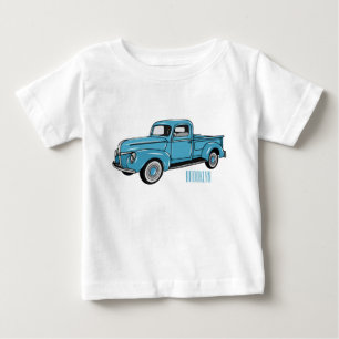 Klassische Abbildung des Cartoon eines LKW Baby T-shirt