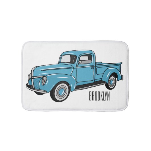 Klassische Abbildung des Cartoon eines LKW Badematte (Vorderseite)