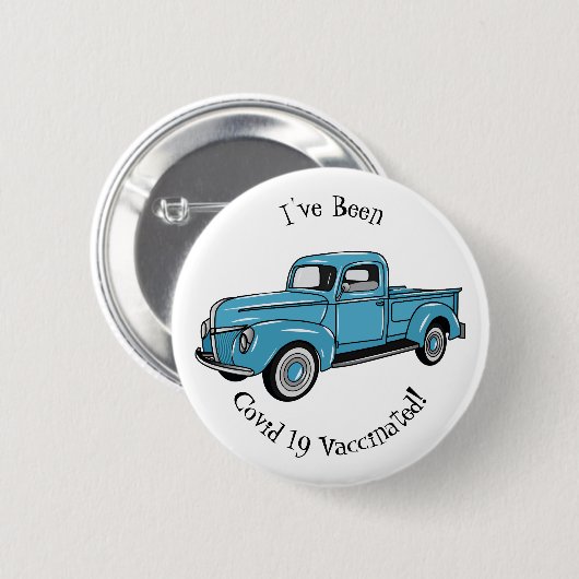 Klassische Abbildung des Cartoon eines LKW Button (Vorne & Hinten)