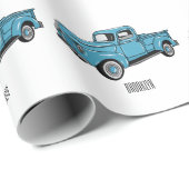 Klassische Abbildung des Cartoon eines LKW Geschenkpapier (Rolleneckpunkt)