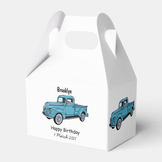 Klassische Abbildung des Cartoon eines LKW Geschenkschachtel (Rückseite)