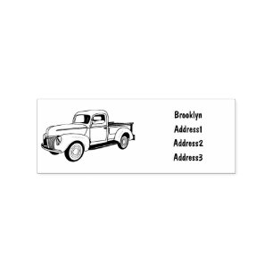 Klassische Abbildung des Cartoon eines LKW Gummistempel