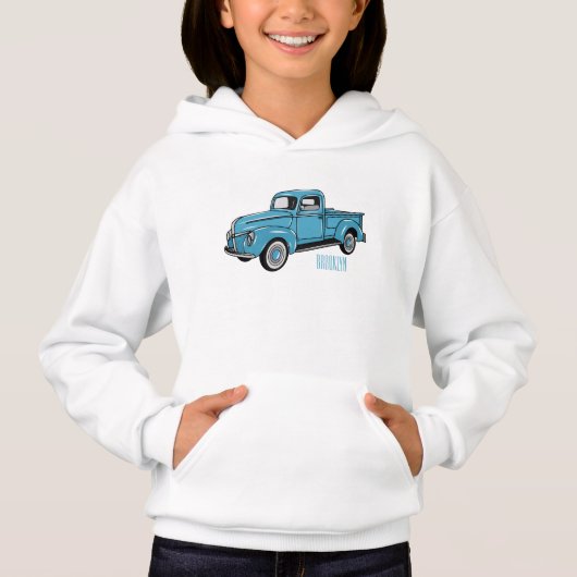 Klassische Abbildung des Cartoon eines LKW Hoodie (Vorderseite)