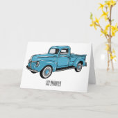 Klassische Abbildung des Cartoon eines LKW Karte (Gelbe Blume)