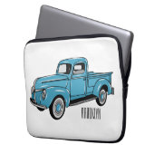 Klassische Abbildung des Cartoon eines LKW Laptopschutzhülle (Vorderseite Links)