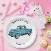 Klassische Abbildung des Cartoon eines LKW Pappteller (Party)