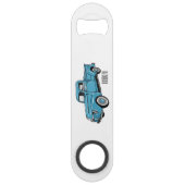 Klassische Abbildung des Cartoon eines LKW Speed Flaschenöffner (Vorderseite)