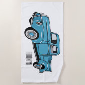 Klassische Abbildung des Cartoon eines LKW Strandtuch (Vorderseite)