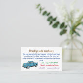 Klassische Abbildung des Cartoon eines LKW Visitenkarte (Stehend Vorderseite)