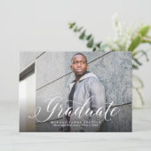 Klassische Absolvente Drehbuch Horizontale Marine  Ankündigung (Stehend Vorderseite)