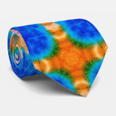 Klassische Abstrakte 70er Gefärbte Krawatte Herren (Gerollt)