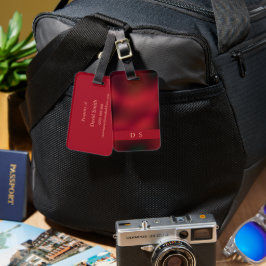 Klassische Abstrakte rote und schwarze Monogramm-G Gepäckanhänger