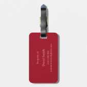 Klassische Abstrakte rote und schwarze Monogramm-G Gepäckanhänger (Rückseite vertikal)