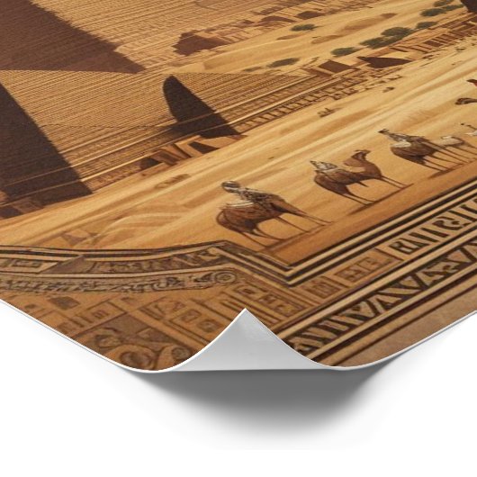 Klassische ägyptische Pyramiden Poster (Ecke)