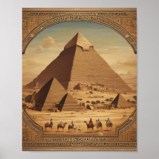 Klassische ägyptische Pyramiden Poster