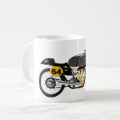 Klassische AJS 7R Motorrad-Tasse Kaffeetasse (Vorderseite Links)