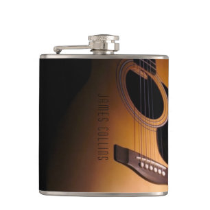 Klassische Akustikgitarre personalisierte Flasche Flachmann