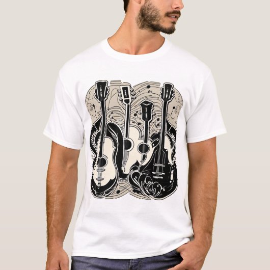 Klassische akustische Gitarre T-Shirt (Vorderseite)