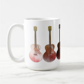 Klassische akustische Gitarren Vintages rustikales Kaffeetasse (Links)