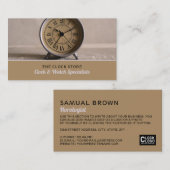 Klassische Alarmanlage, Horologe Visitenkarte (Vorne/Hinten)