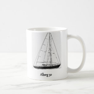 Klassische Alberg 30 Yacht Kaffeetasse