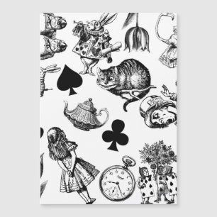 Klassische Alice-Abenteuer in Wonderland-Charakter Magnetkarte