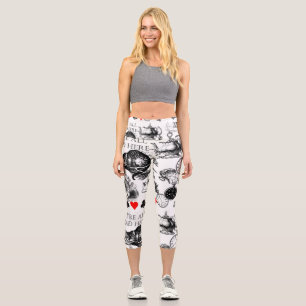 Klassische Alice im Wunderland Capri Leggings