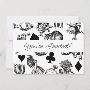 Klassische Alice im Wunderland Charaktere: Origina Einladung