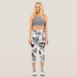 Klassische Alice-im-Wunderland-Figuren Capri Leggings