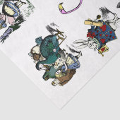 Klassische Alice im Wunderland Kaninchen-Cheshire- Seidenpapier (Detail)