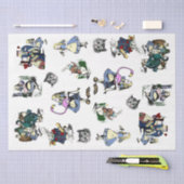 Klassische Alice im Wunderland Kaninchen-Cheshire- Seidenpapier (Handwerk)