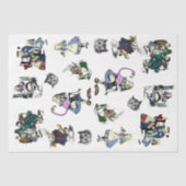 Klassische Alice im Wunderland Kaninchen-Cheshire- Seidenpapier (Vorderseite)