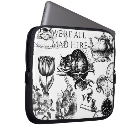 Klassische Alice im Wunderland Laptopschutzhülle (Vorne Rechts)