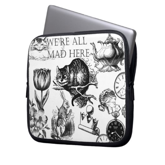 Klassische Alice im Wunderland Laptopschutzhülle (Vorderseite Links)