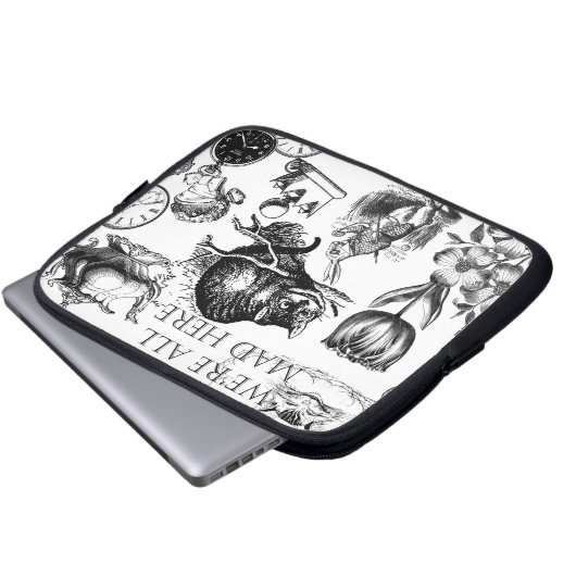 Klassische Alice im Wunderland Laptopschutzhülle (Vorne Knopf)
