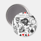 Klassische Alice im Wunderland Magnet (Vorderseite/Rückseite)