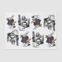 Klassische Alice im Wunderland u. weißes Kaninchen