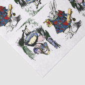 Klassische Alice im Wunderland u. weißes Kaninchen Seidenpapier (Ausschnitt)