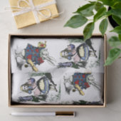 Klassische Alice im Wunderland u. weißes Kaninchen Seidenpapier (Geschenk)