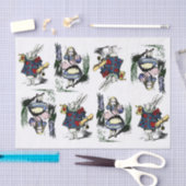 Klassische Alice im Wunderland u. weißes Kaninchen Seidenpapier (Handwerk)