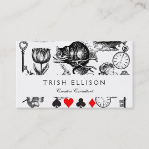 Klassische Alice im Wunderland Visitenkarte