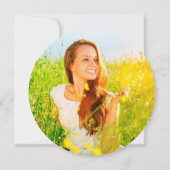 Klassische Alphabet-D-Foto-Graduierungspartei Einladung (Rückseite)