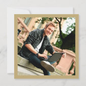 Klassische Alphabet-E-Foto-Graduierungspartei Einladung (Rückseite)