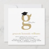 Klassische Alphabet-Foto-Graduationspartei für Mon Einladung (Vorderseite)